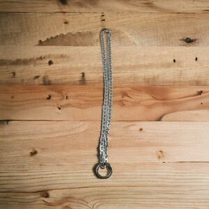 HAN 925 Sterling Silver Italy Anchor Mariner Chain Necklace 19” W/ Ring Pennant